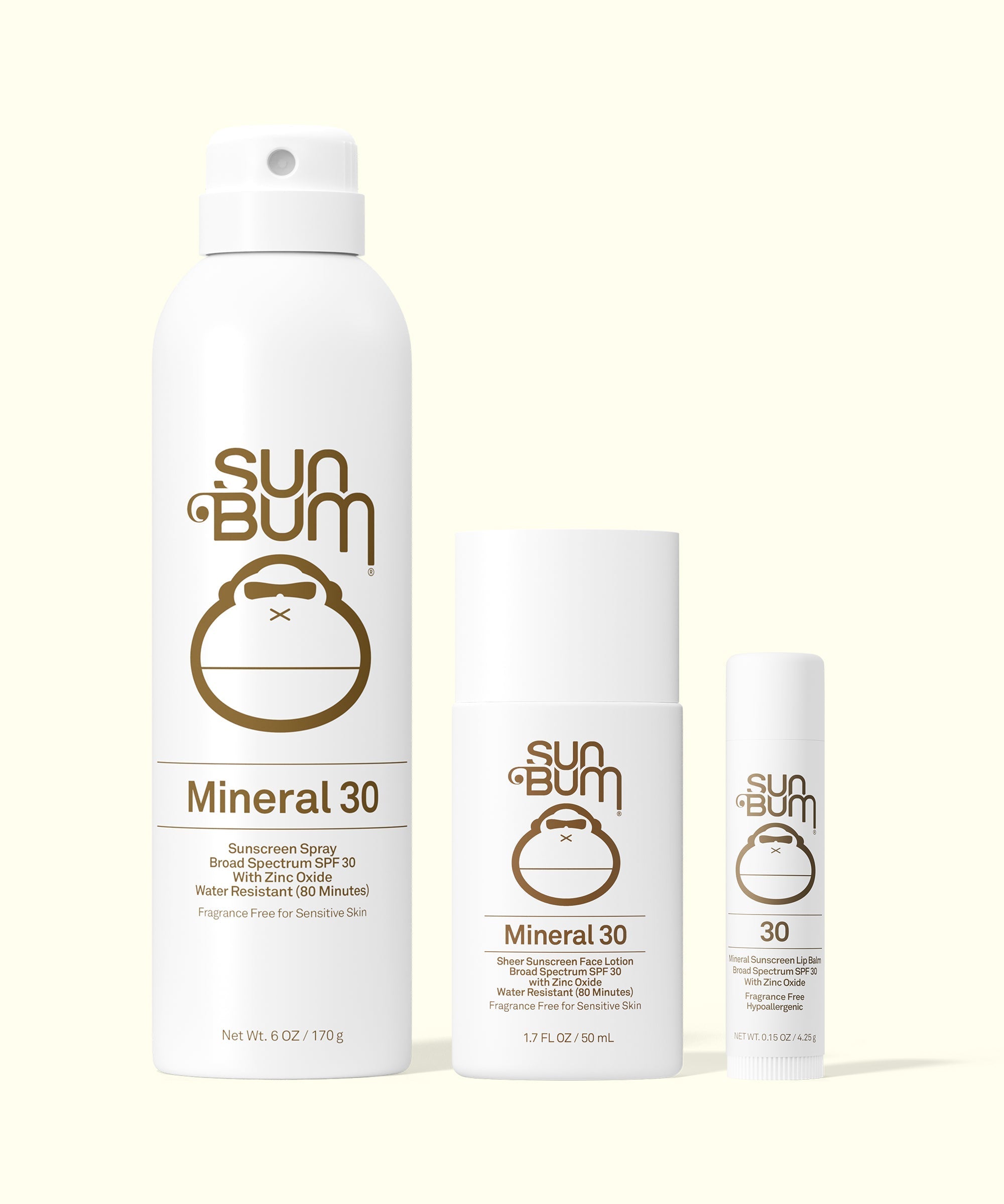 Mineral SPF 30 Spray + Liquid Face + Lip Bundle