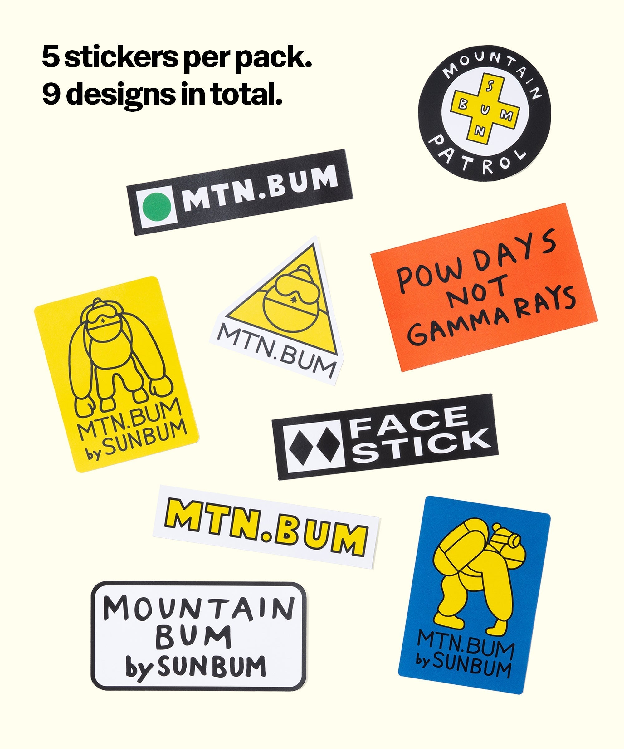 MTN.BUM Mystery Sticker 5 Pack