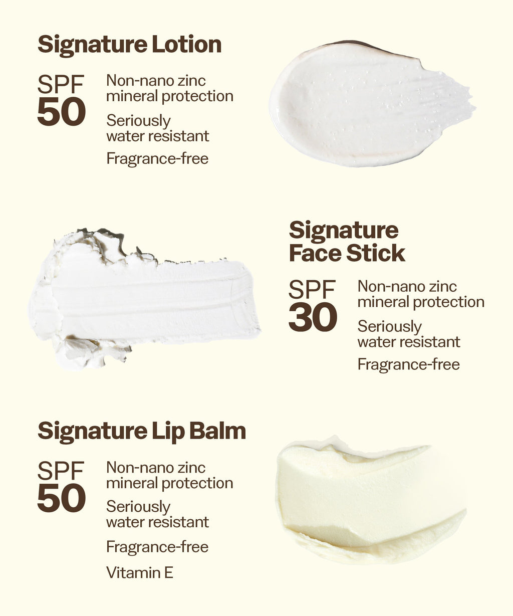 Signature Mineral Lotion, Face Stick & Lip Balm Bundle