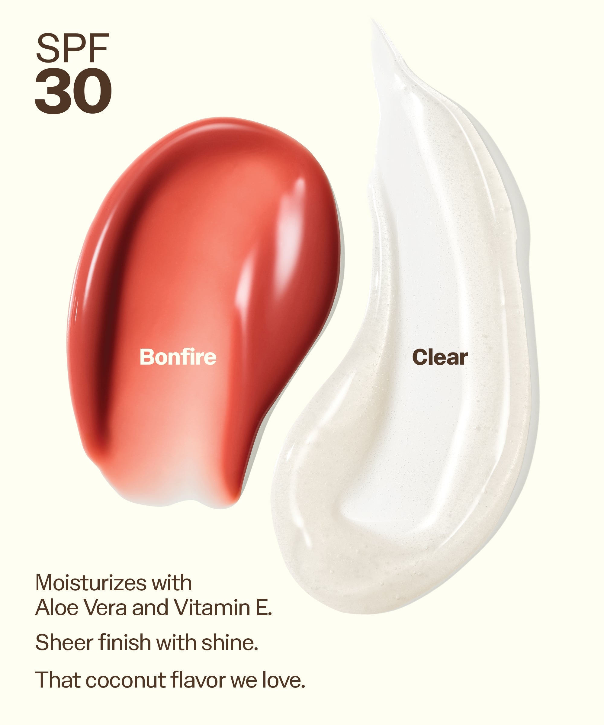 Lip 30 Duo: Clear + Bonfire