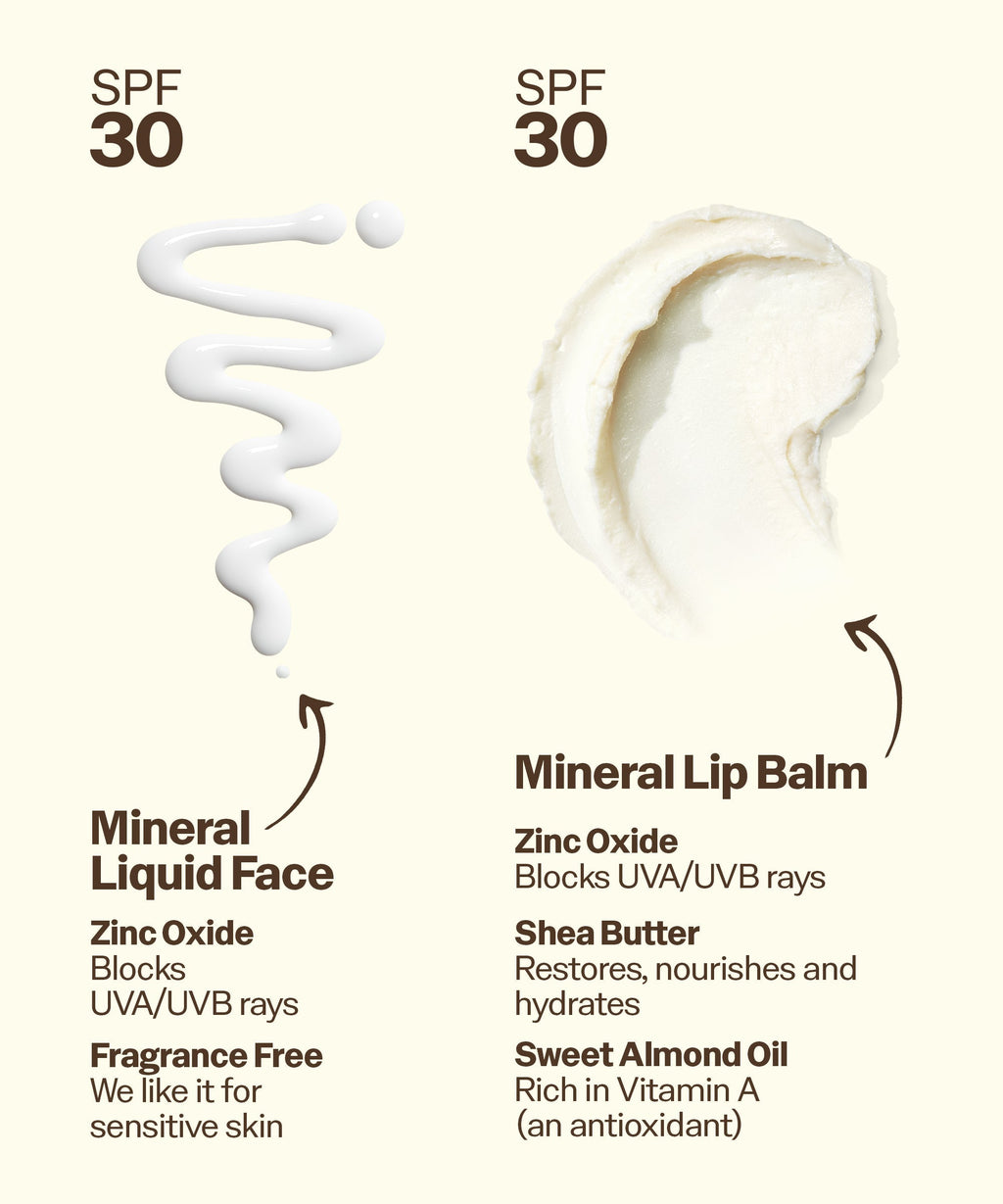 Mineral SPF 30 Spray + Liquid Face + Lip Bundle